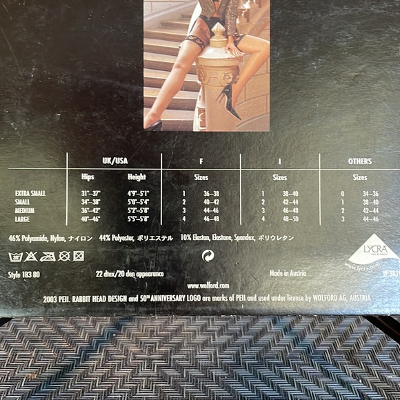 WOLFORD Limited Edition Playboy Tights Large Very Rare - Picture 4 of 5